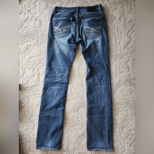 BKE Jake Straight Men's Dark Blue Denim Jeans Like NEW 32X36